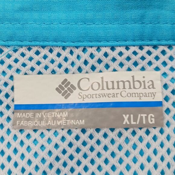 Columbia PFG Performance Button Down Long Sleeve Omni Shade Men's XLT. Blue. - Picture 3 of 12